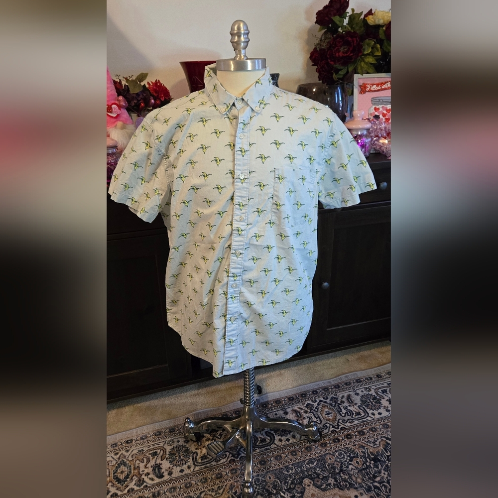 Men's Short Sleeve Button-Up Shirt Arizona Banana Print